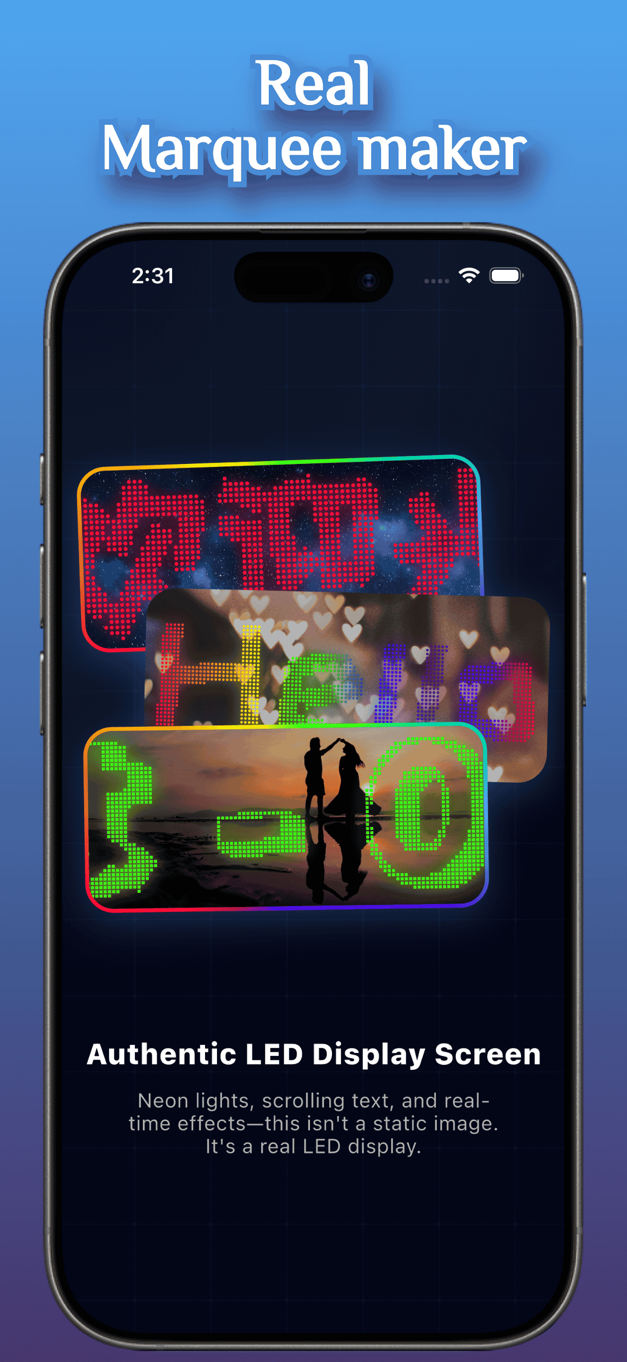 Real LED marquee